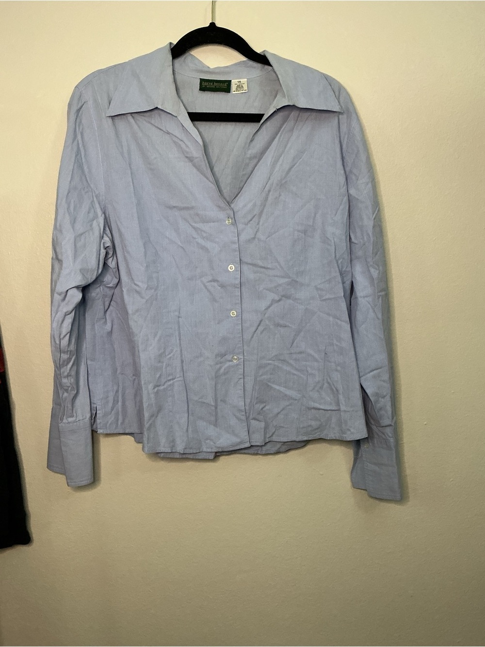100 Cotton Harve Benard Piazza Sempione Light Blue Button-Down Shirt